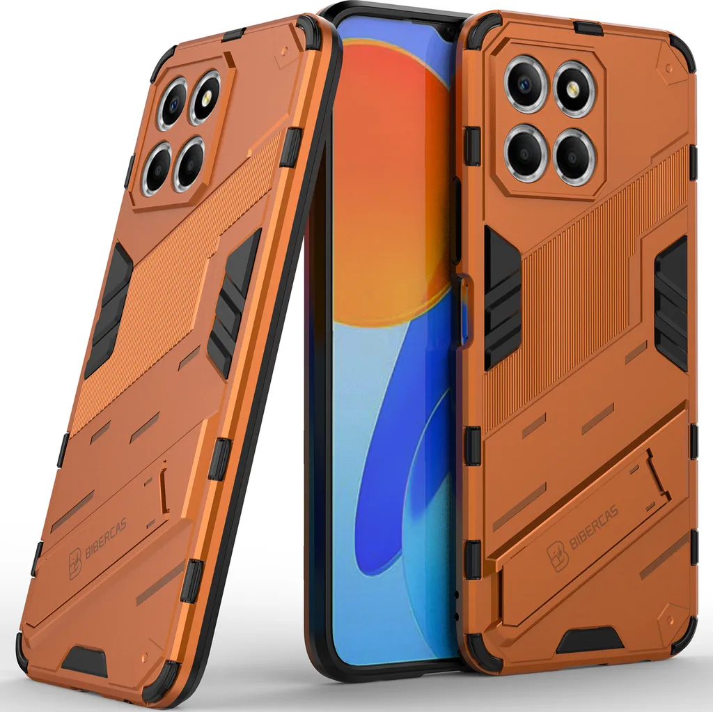 Custodia Protettiva Honor 70 Lite / X8 5G Bianca Robusta con Stand