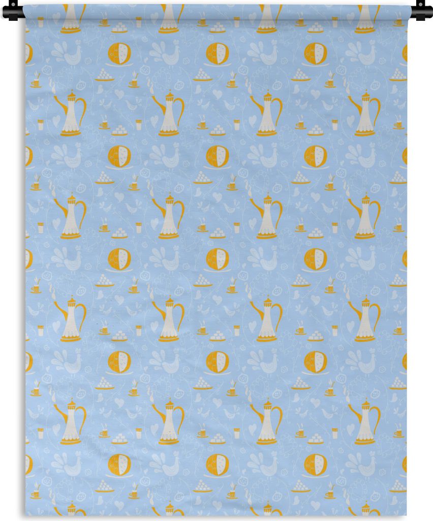 MuchoWow Wandteppich Wandbehang Muster - Hoher Tee 150x200 cm Tapisserie Dekoration Wandtuch - Wandaufhängung - Moderner
