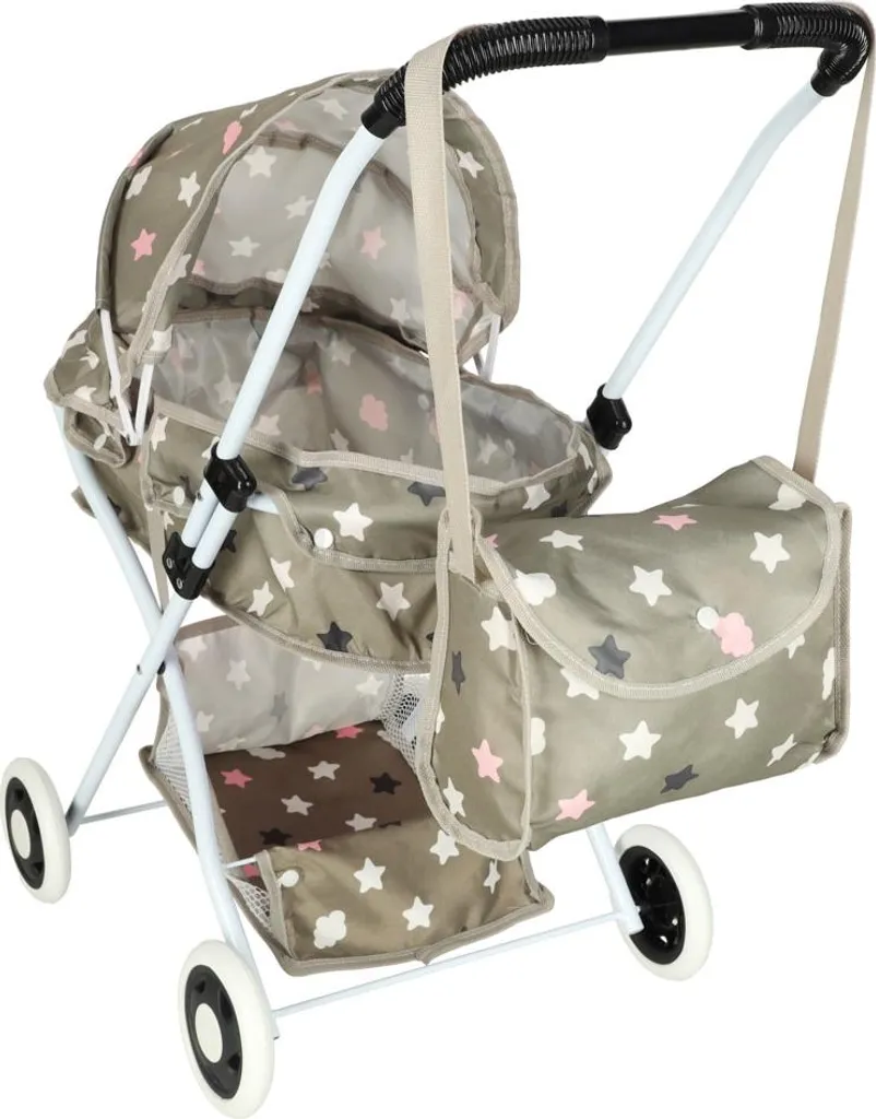 Poussette poupées profonde Creative Corner : stable avec sac étoiles - 5