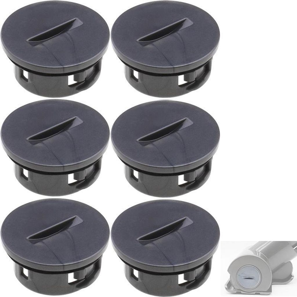 6 Stück Staubsauger Eingebaute Endkappenbaugruppe Kompatibel mit Dyson V6 DC59 DC62 SV03 Staubsaugerwalzenbürste Endkappen-Ersatzteile