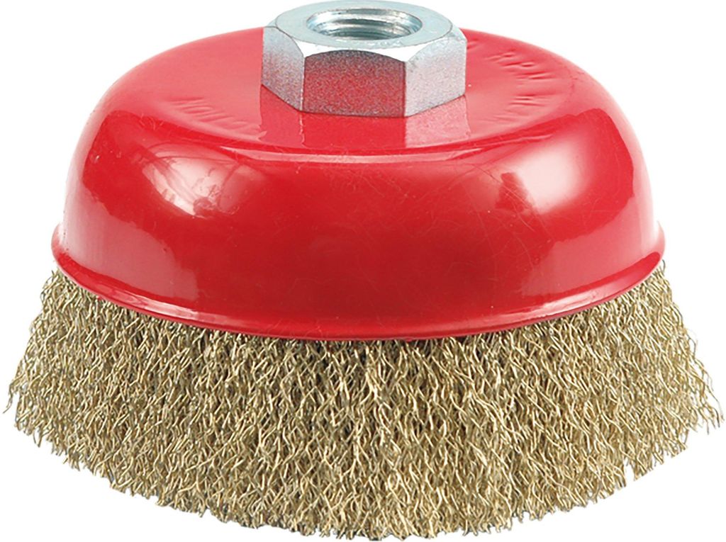 Vorel Frontbürste 100Mm, Gewellter Draht, Gewinde, 06971