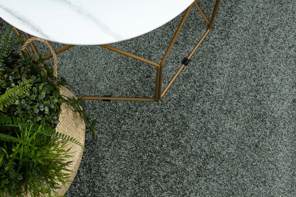Tapis vert uni INDUS 27 de 100cm, texture douce et cercle de qualité - 5