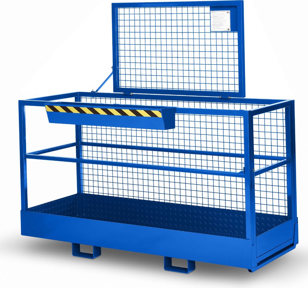 R+R Industrietechnik Arbeitskorb Typ RAK-Big 2000x800x1910mm RAL5010 Enzianblau