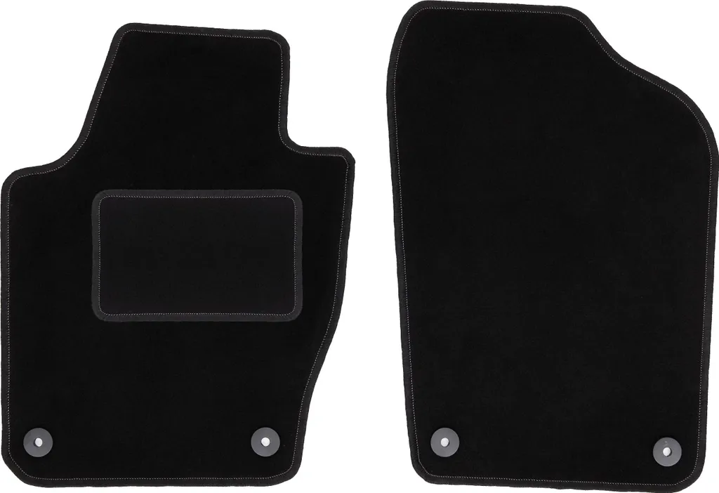 Set 2 Tappetini Anteriori per VW Polo 5 (2009-2017) in Moquette Nera