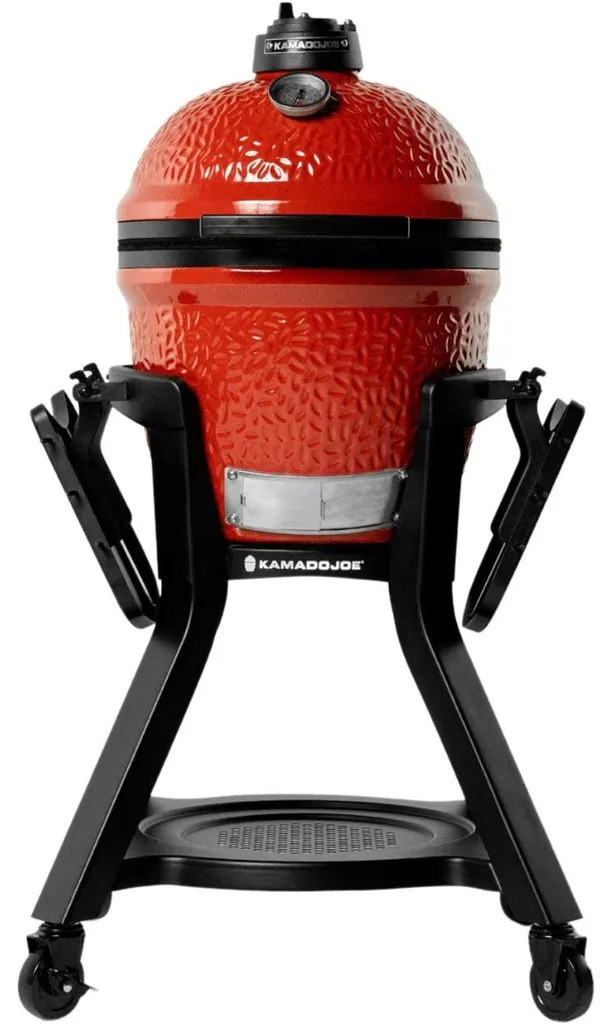 Barbecue Kamado Joe Jr avec support et tablettes latérales amovibles