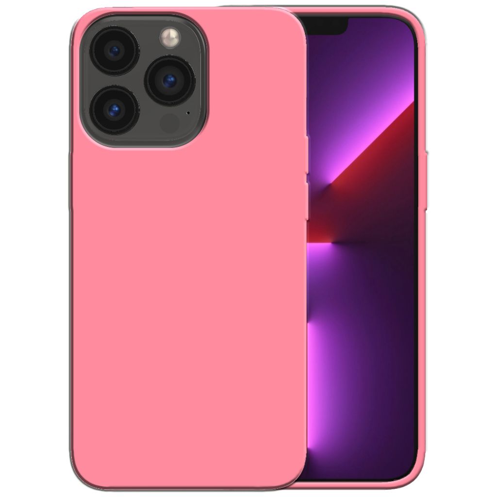 Smartphonica Silikonhülle für iPhone 13 Pro Hülle mit weicher Innenseite - Pink