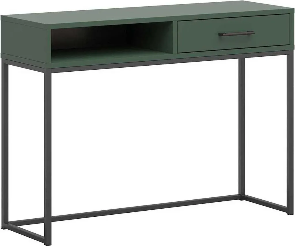 Coiffeuse Lisanne 107cm vert foncé pour ranger vos bijoux et maquillage