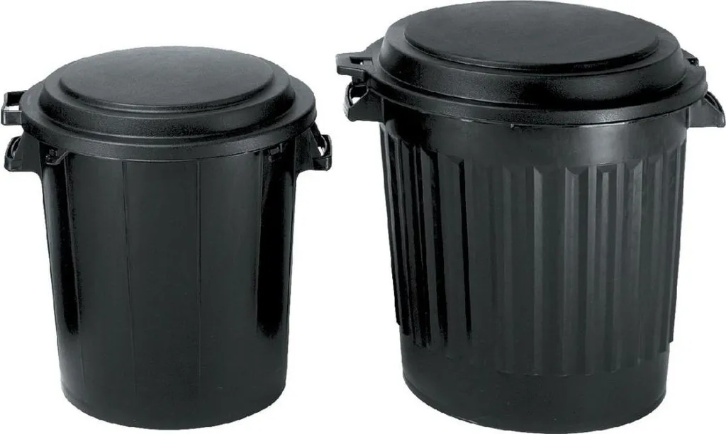 Collecteur de Déchets de Jardin 50L Eda, Bac Extérieur Haute Densité