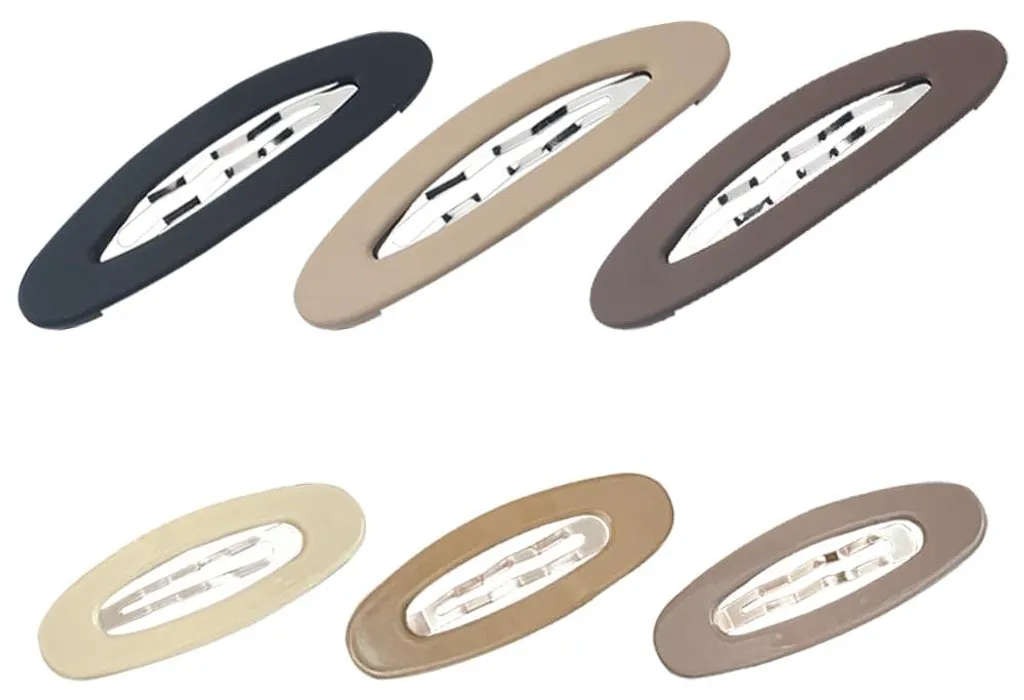 Barrettes cheveux antidérapantes en métal doré et argenté style épuré