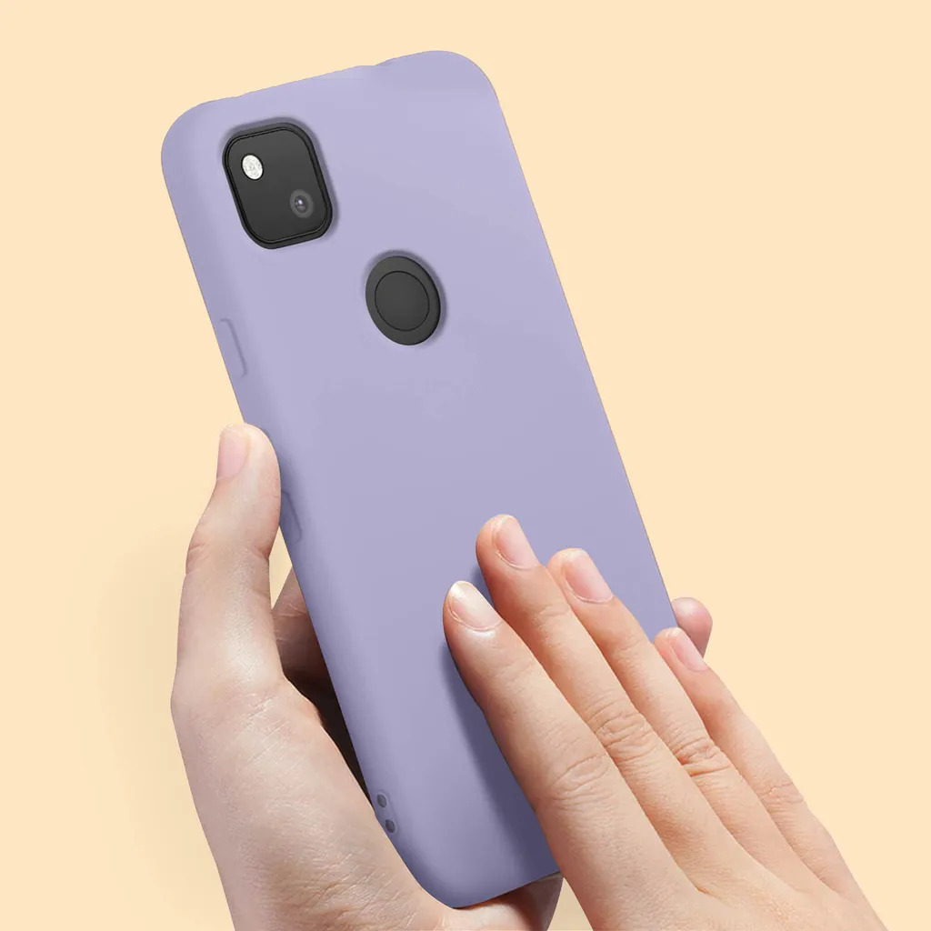 Custodia Silicone Google Pixel 4A Viola - Effetto Soft Touch Antiscivolo - 5