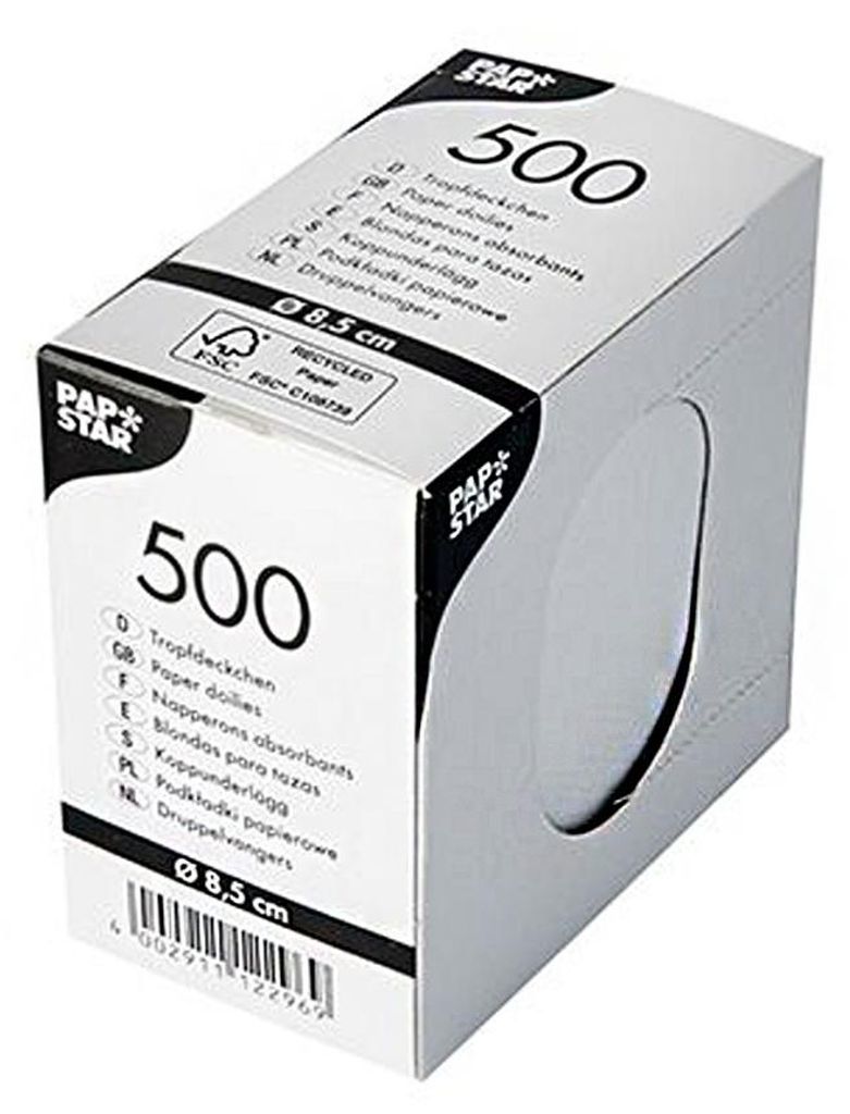 Papstar 12296, Okrągły, Papier, Biały, 8,5 cm, 85 mm, 0,28 Zdjęcie produktu 