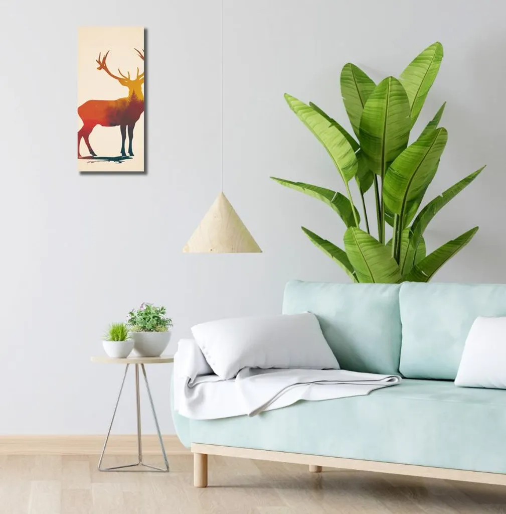 Quadro 20x50 cm La luce del monarca della foresta - 2
