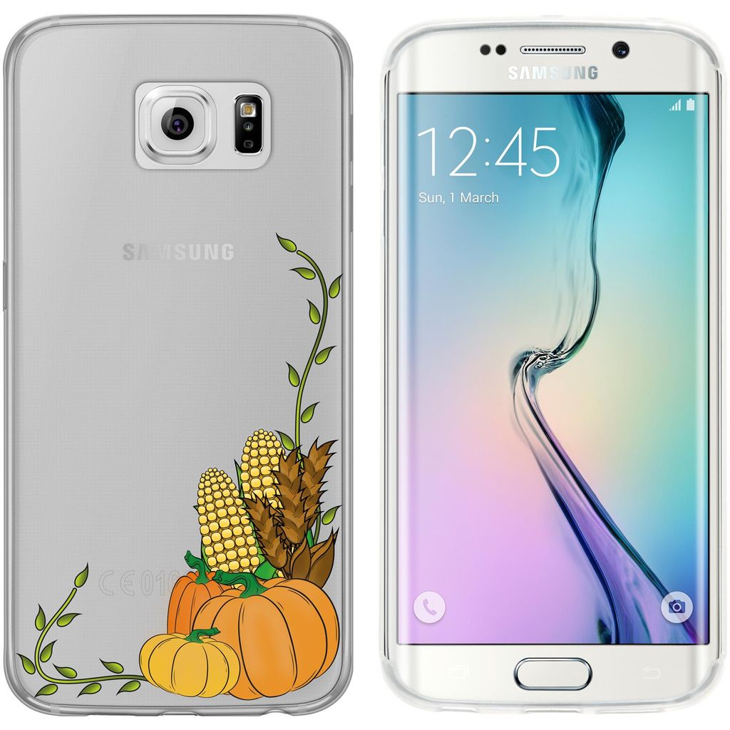 PhoneNatic Case kompatibel mit Samsung Galaxy S6 Edge Silikon-Hülle Herbst Erntedankfest/Thanksgiving M5