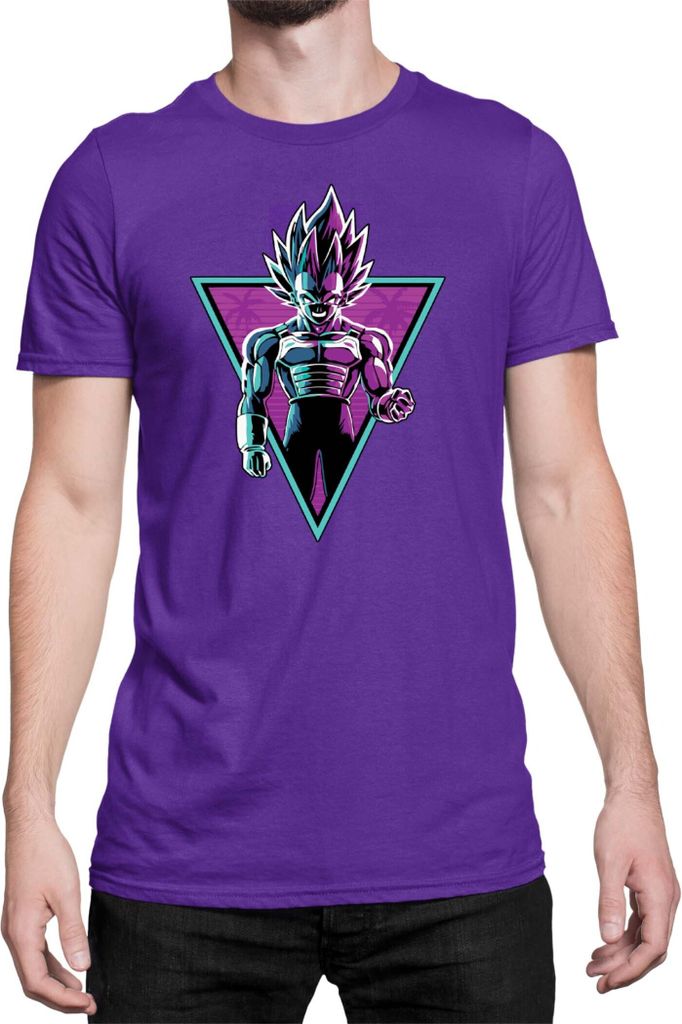 Herren T-Shirt Dragon Anime Manga Ball Z Retro Vegeta 01, Man 2XL / Lila