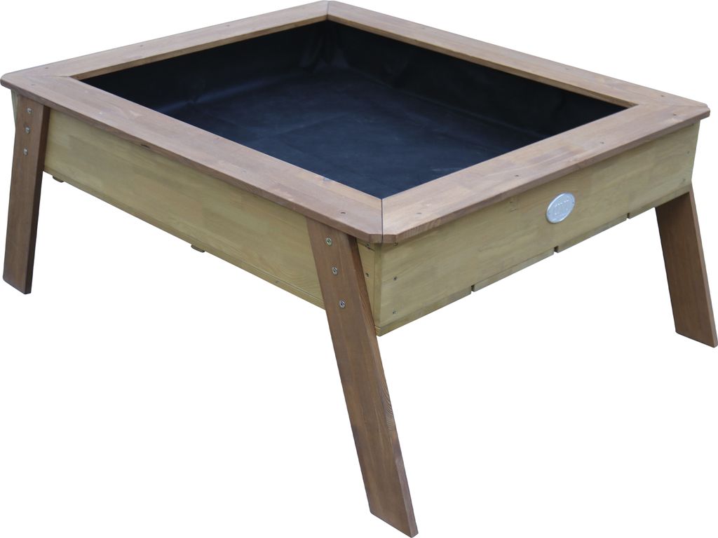 AXI Linda Sandtisch / Hochbeet mit Bodenplane / Gartenvlies | Hochbeet auf Stelzen für Garten / Balkon / Terrasse in Braun | Auch zu nutzen als Sa...