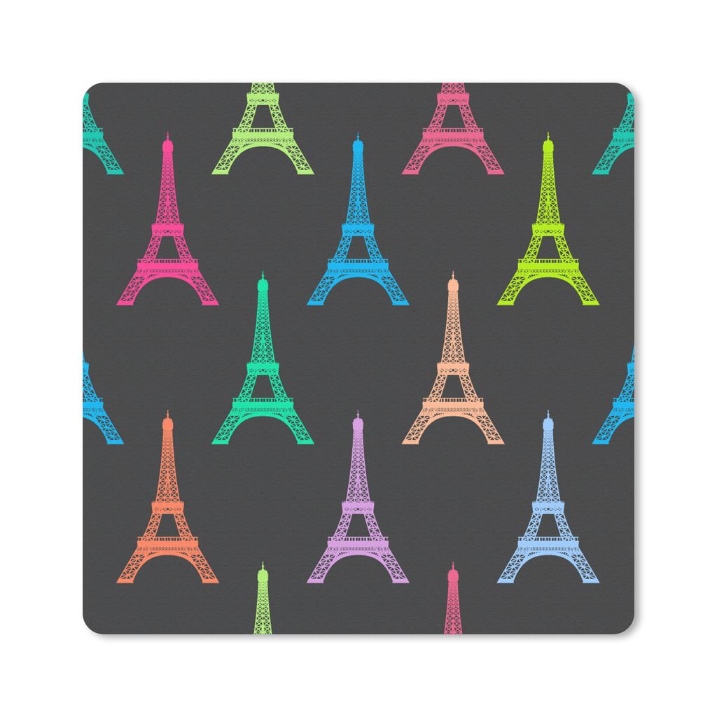 MuchoWow Mauspad Mousepad Eiffelturm - Schnittmuster - Paris 30x30 cm - Mousepads - Maus Mat - Pad - Mausunterlage - Gaming