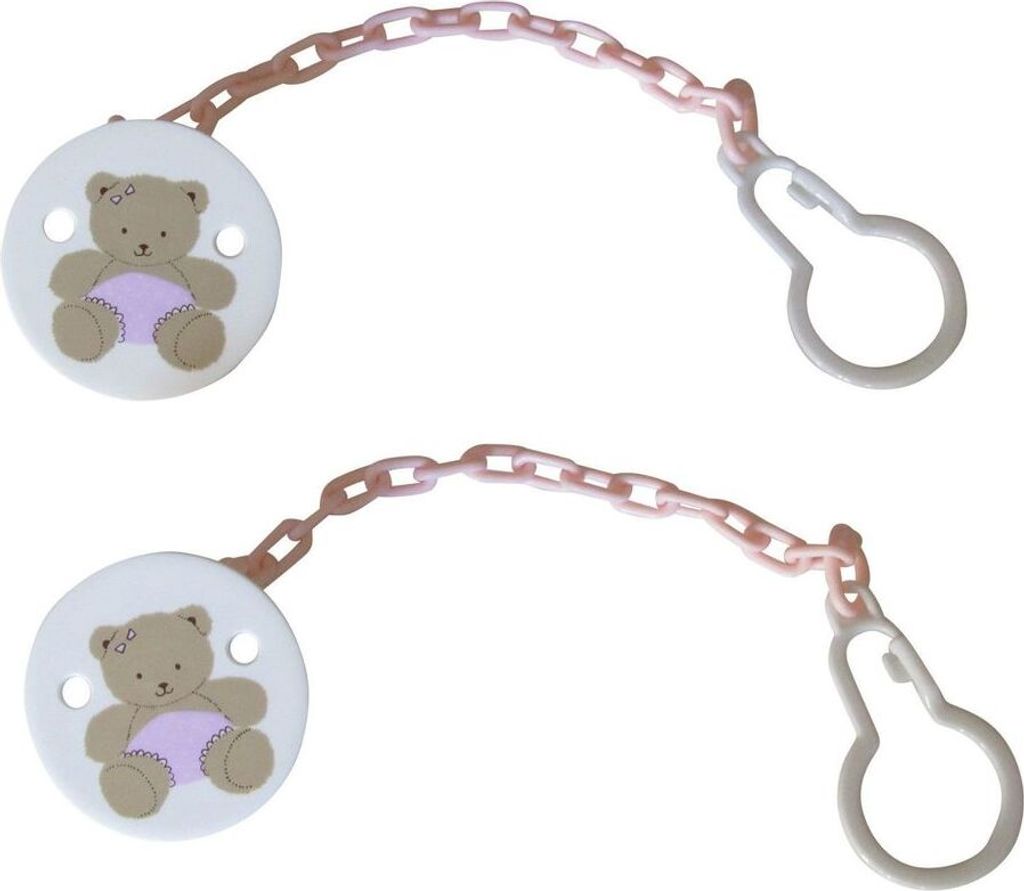 2er Set Schnullerkette Schnullerhalter Mädchen Motiv Produktbild 