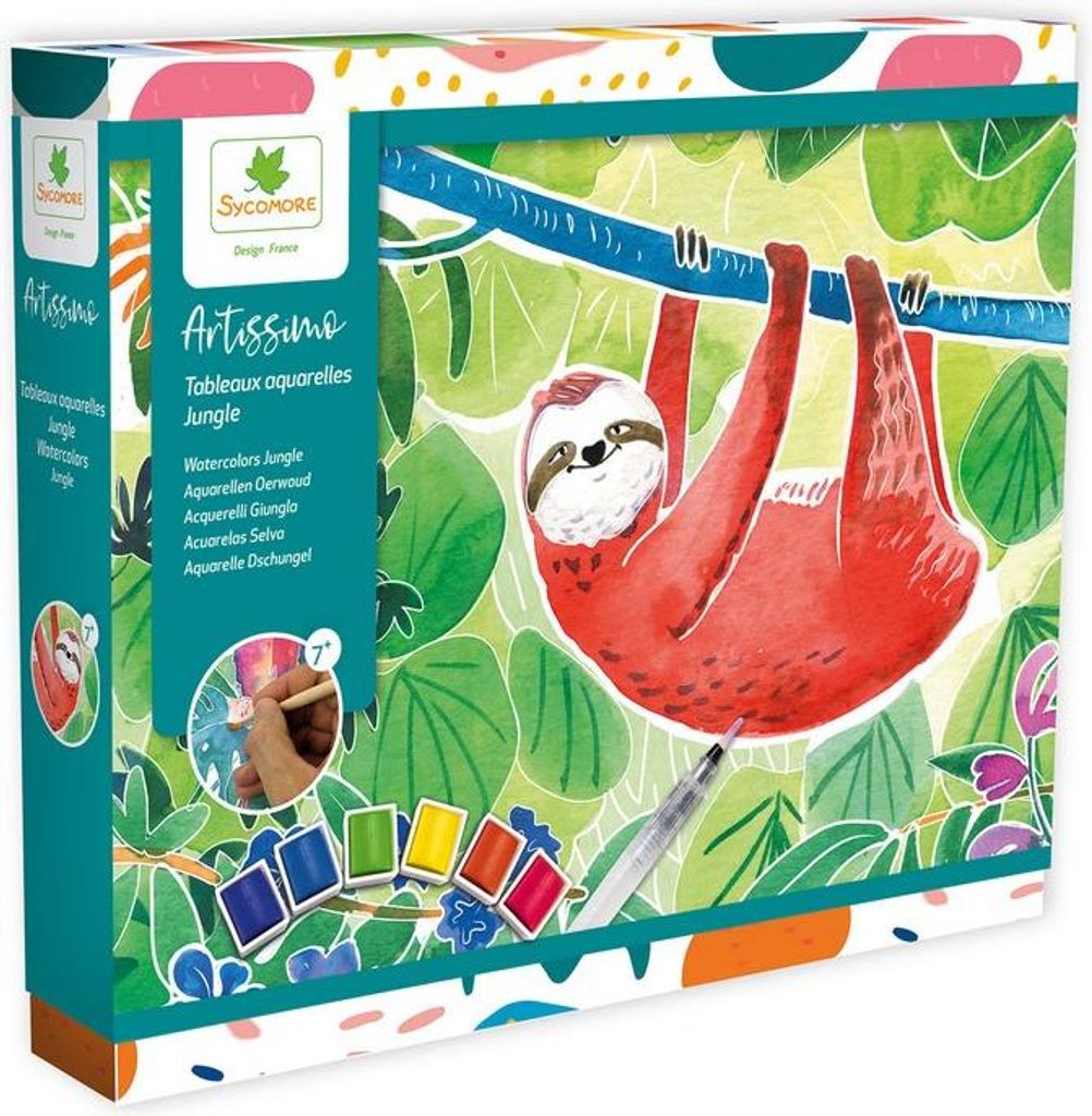 Sycomore Aquarell Malbretter Jungle Bastelset für Kinder ab Produktbild 