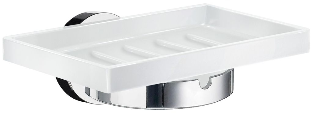 Smedbo HOME - Seifenschalenhalter, Chrom poliert/Porzellan Produktbild 