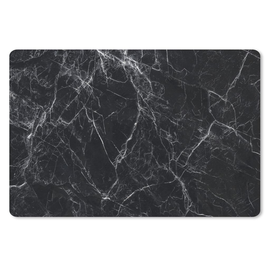 MuchoWow Mauspad Mousepad Marmor - Stein - Linie - Marmoroptik - Schwarz - Luxus 27x18 cm - Mousepads - Maus Mat - Pad - Mausunterlage - Büroart...