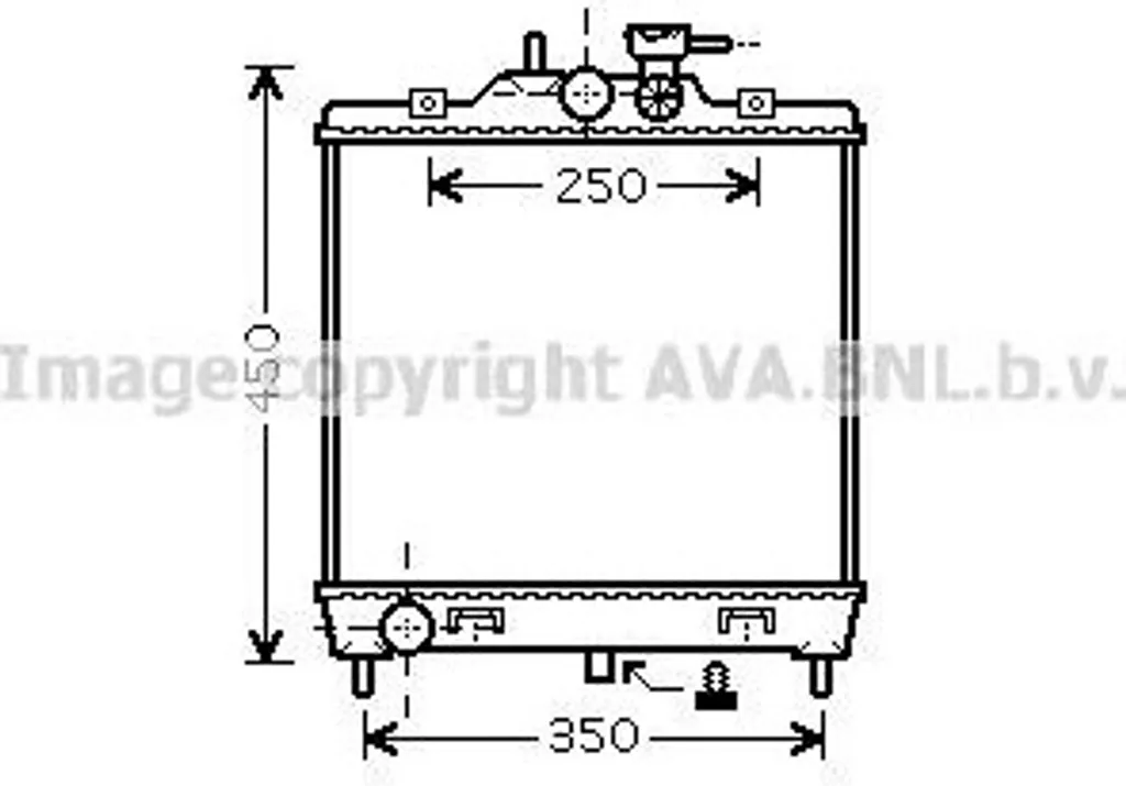 Radiateur moteur alu PRASCO KA2063 - Haute dissipation pour Picanto SA