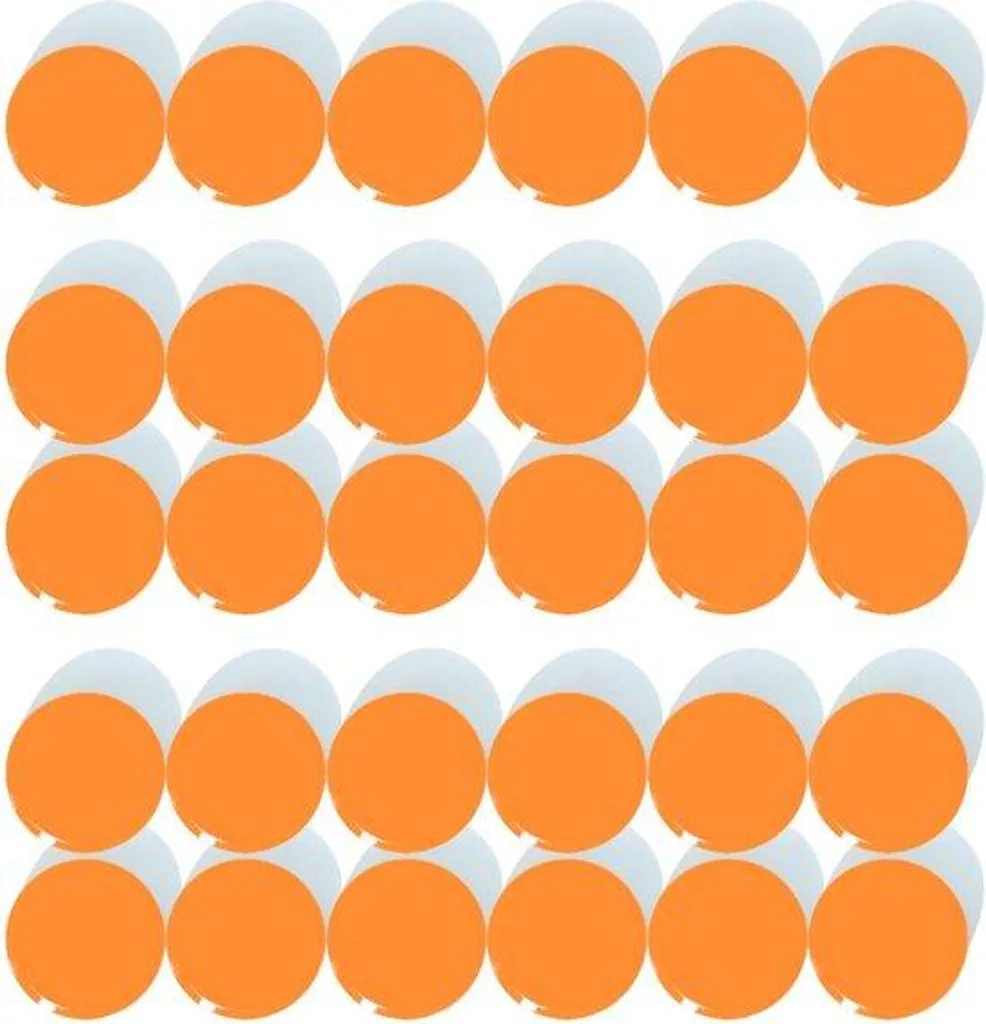 Lot de 30 aimants de bureau orange pour planning et affichage mural