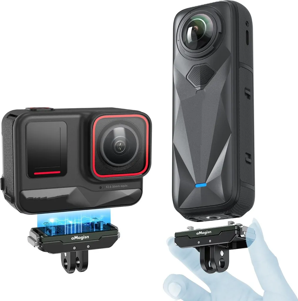 Support Métal Robuste à Libération Rapide Compatible Insta360 X5 - 7