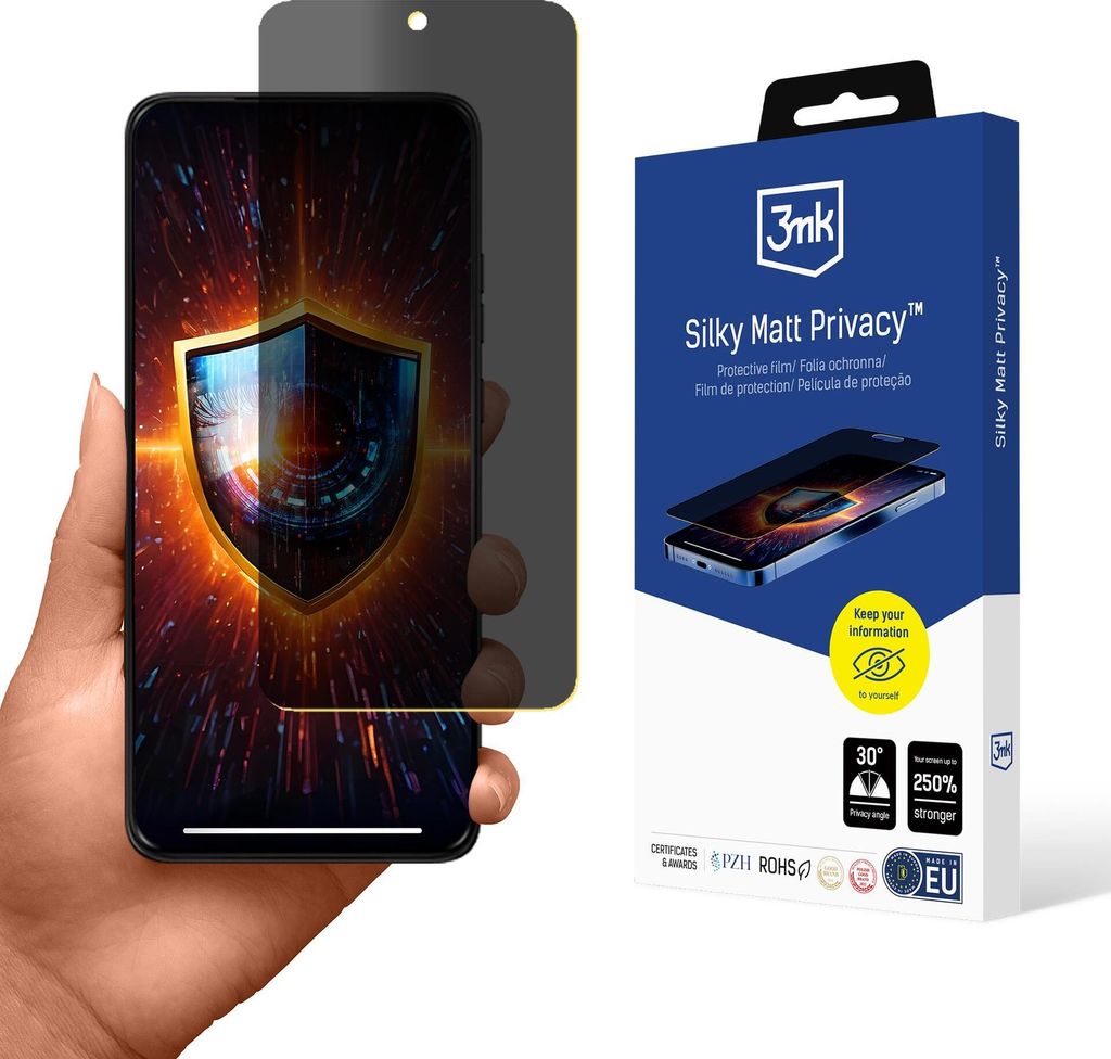 3mk Display Schutzfolie Privatisierung Film Handyfolie Silky Matt Privacy für Motorola ThinkPhone25 Self-Heal