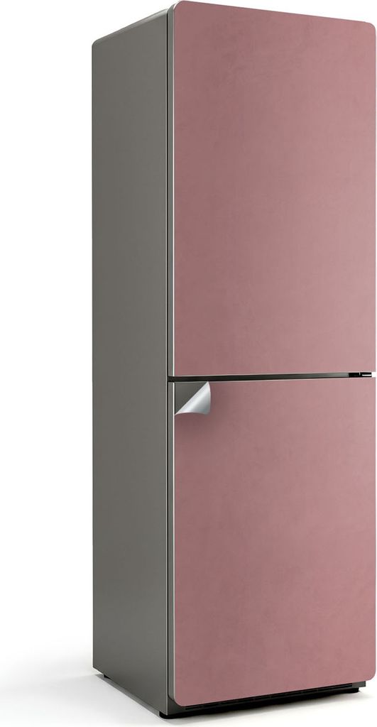 Farbe Rosa – Kühlschrank Aufkleber – Klebefolie Kühlschrank – Kühlschrank Nachbildung – Kühlschrankfolie selbstklebend – Küchen Nach...
