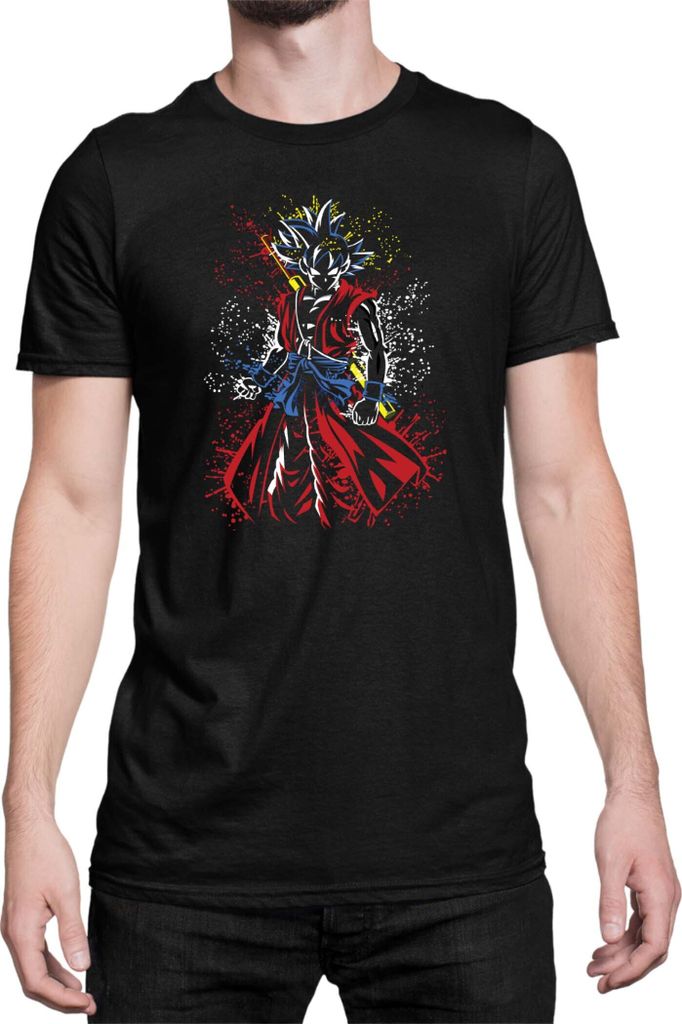 Herren T-Shirt Dragon Anime Manga Ball Z Goku 12, Man 3XL / Schwarz