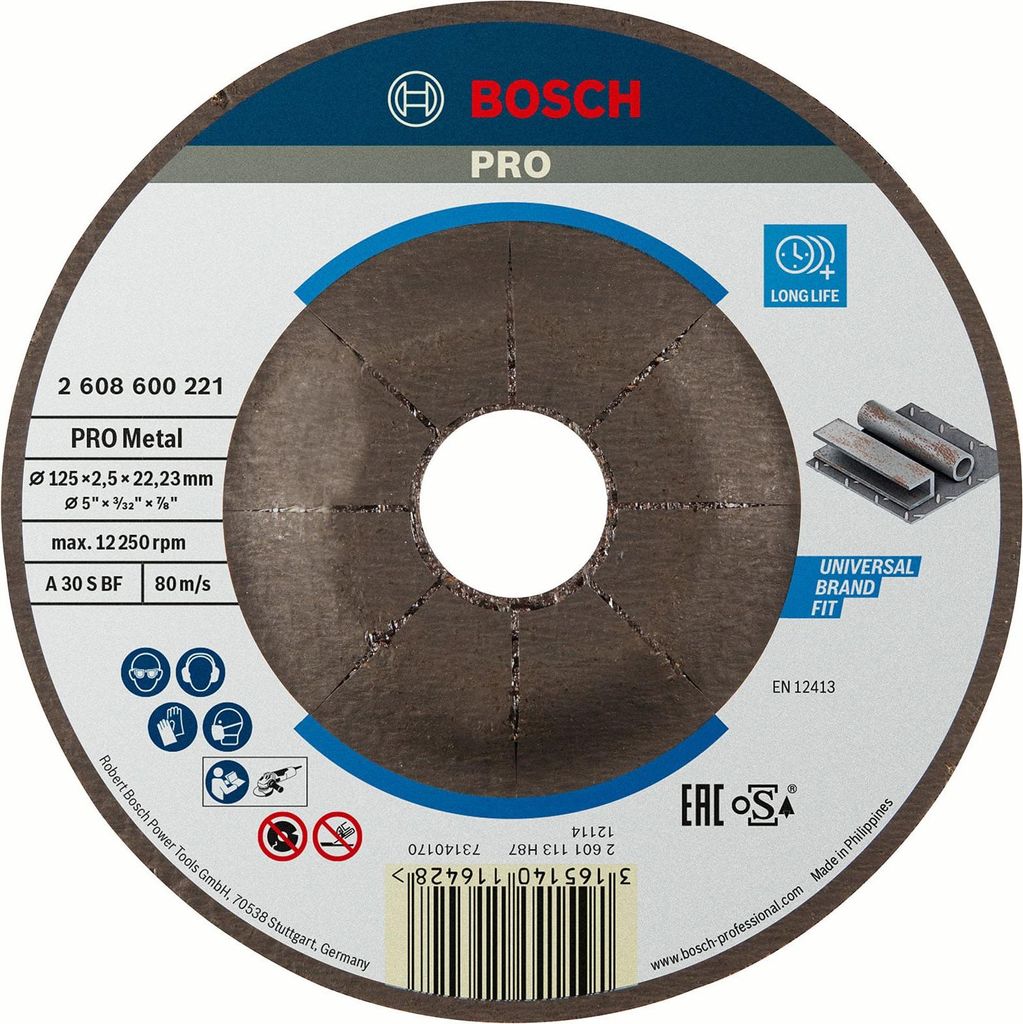 PRO Metal Trennscheibe, 125 x 2.5 x 22.23 mm, gekröpft, oSa Produktbild 