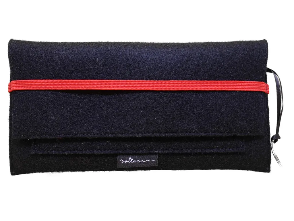 Elegante Borsa in Feltro per Volla Phone: Protezione Chic Nero