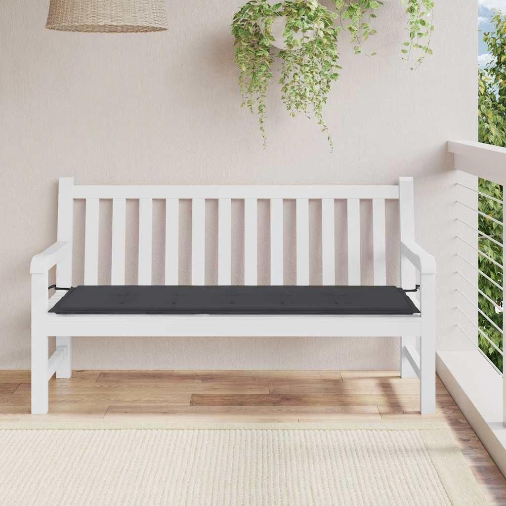 vidaXL Gartenbank-Auflage Schwarz 150x50x3 cm Oxford-Gewebe Produktbild 