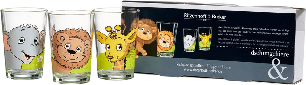 Pohár na pitie "Jungle animals", balenie 3 ks Obrázok produktu 1