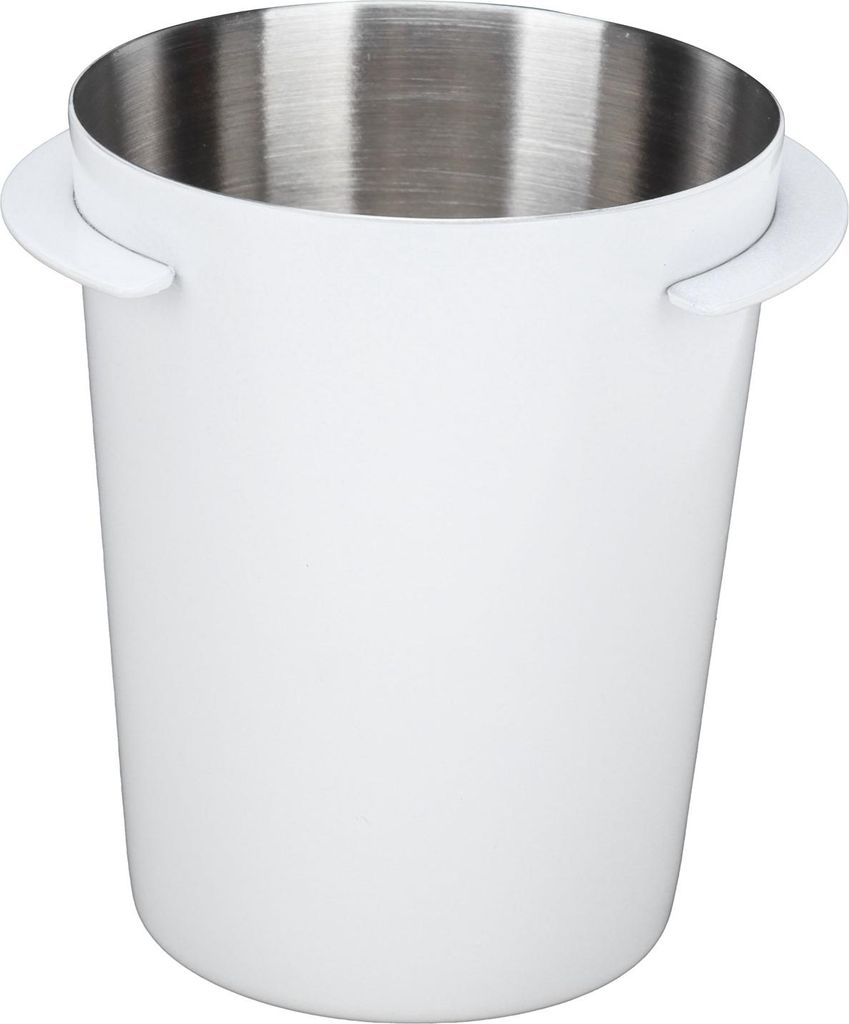 58 mm Kaffeesiebhalterung Edelstahl-Kaffeemaschine Griff Dosierwerkzeug Zubehör Weiß