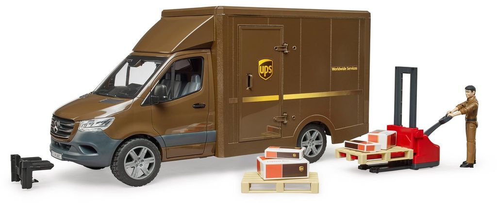 MB Sprinter UPS mit Fahrer und Zubehör (braun) Produktbild 