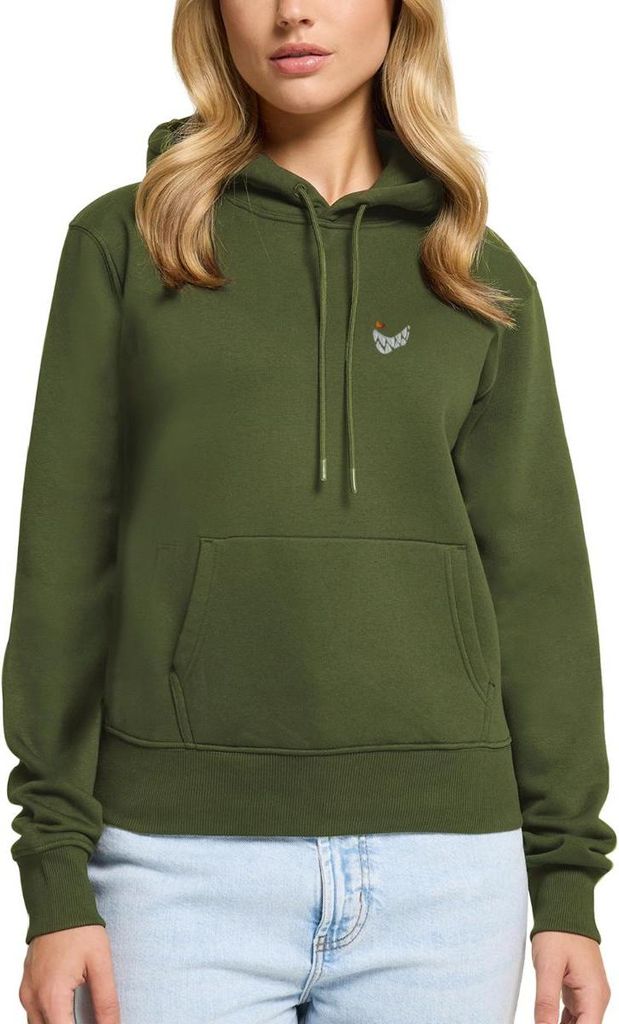 Spreadshirt Die Wilden Kerle Grinsen Stick Damen Premium Hoodie, L, Khaki