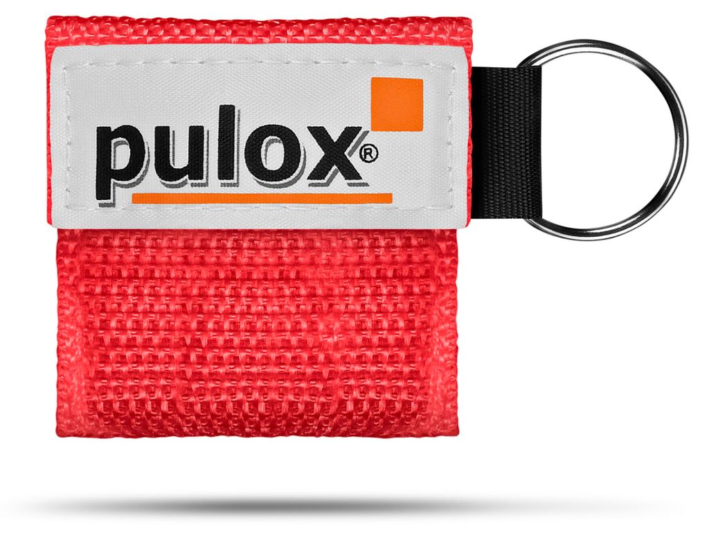 Pulox "RESPI-Key" Schlüsselanhänger Beatmungsmaske Rot Produktbild 