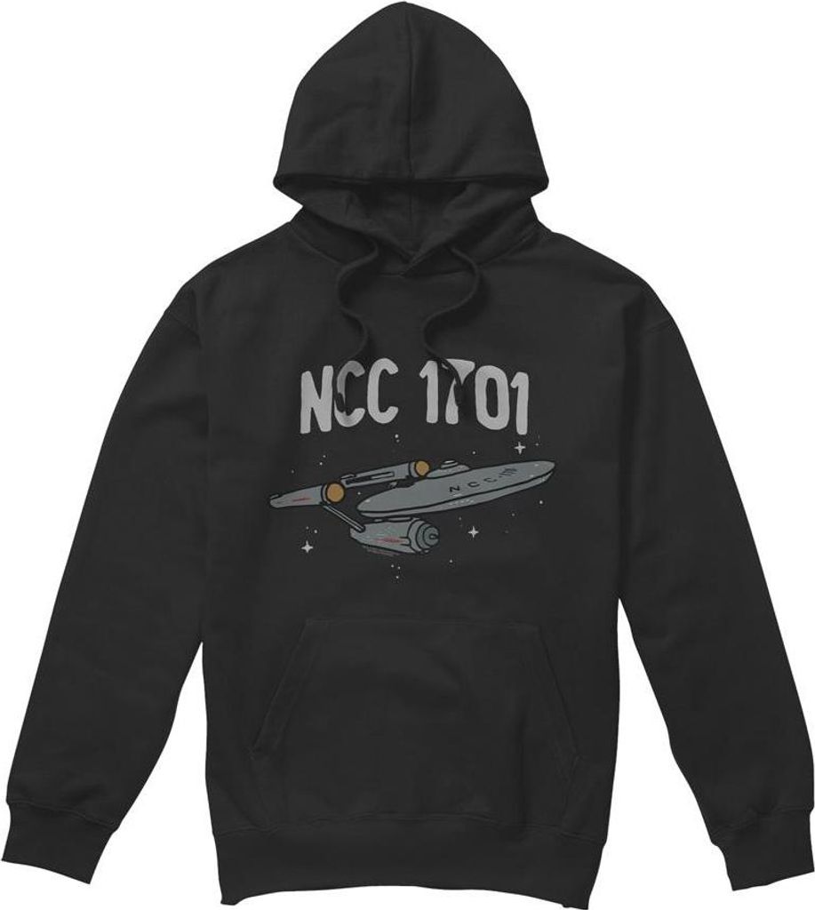 Star Trek - "The First Enterprise" Kapuzenpullover für Herren TV8246 (M) (Schwarz)