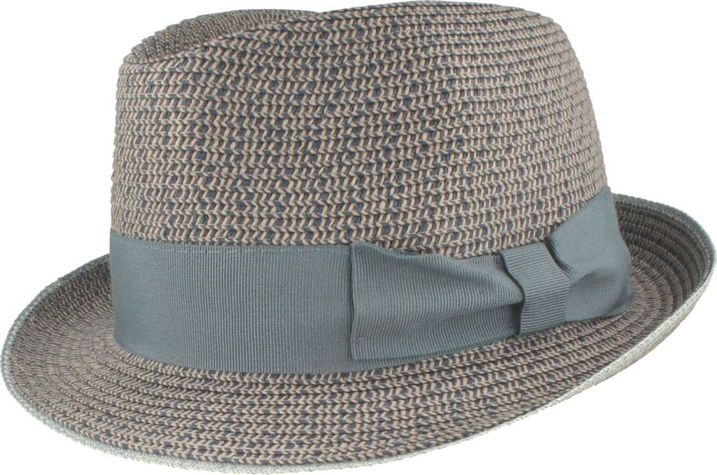 Rollbarer Trilby Strohhut modisch meliert von Hut-Breiter