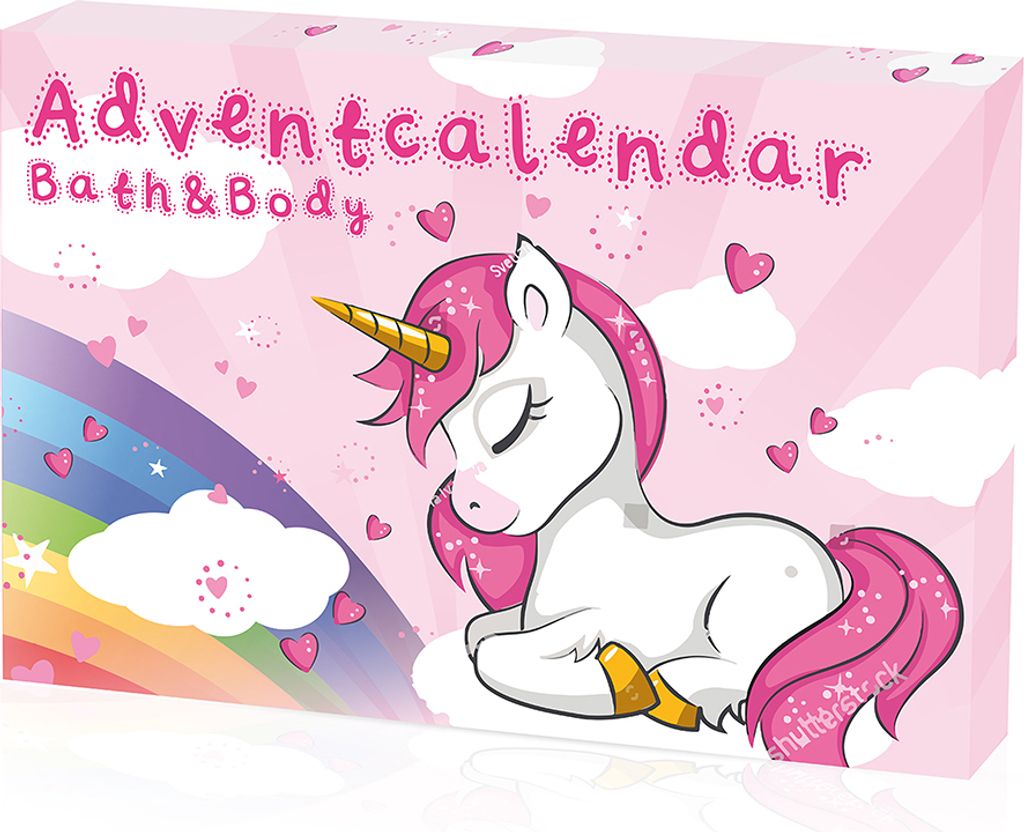 Accentra Adventskalender EINHORN gefüllt mit Pflege Produktbild 