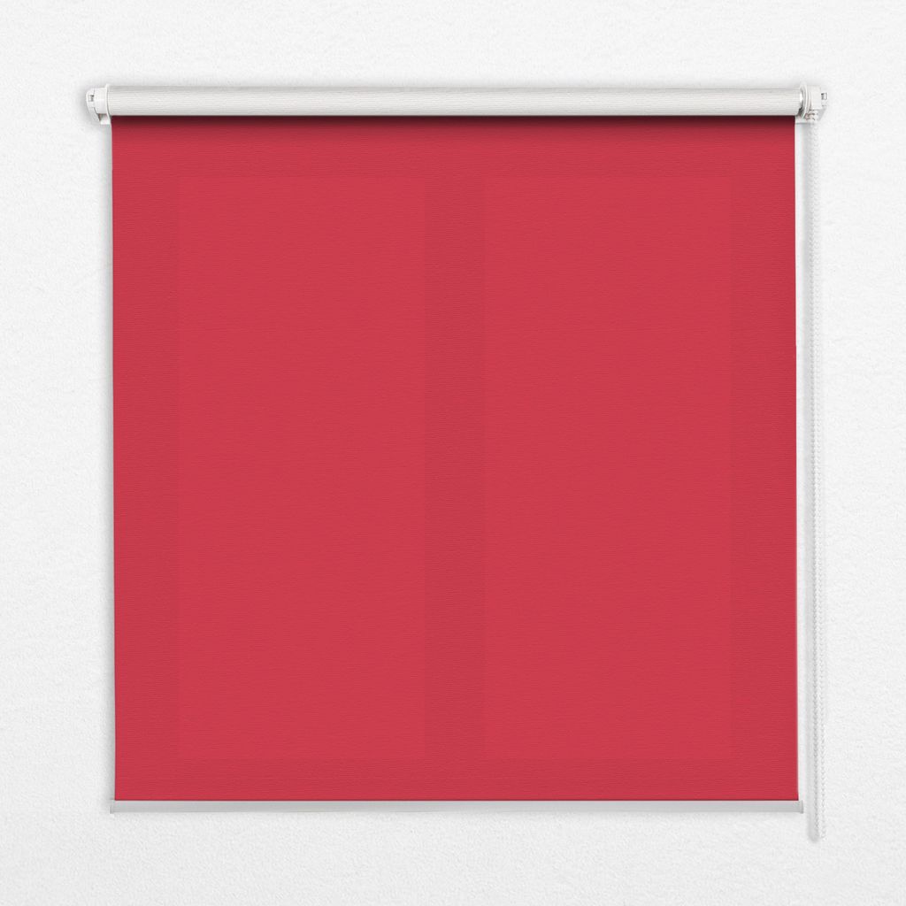 Seitenzug-Rollo Fensterrollo Jalousie - Thermo-Rollo Verdunkelungsrollo - 50x50 cm - Rot