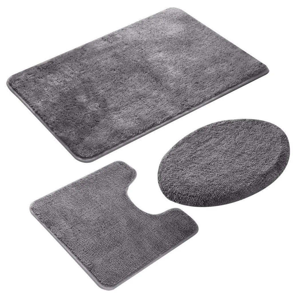 Tapis de Bain Antidérapant Ultra Absorbant en Microfibre, Lot de 3