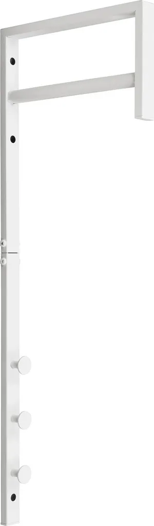 Portant vêtements blanc Trento avec étagère basse gain de place