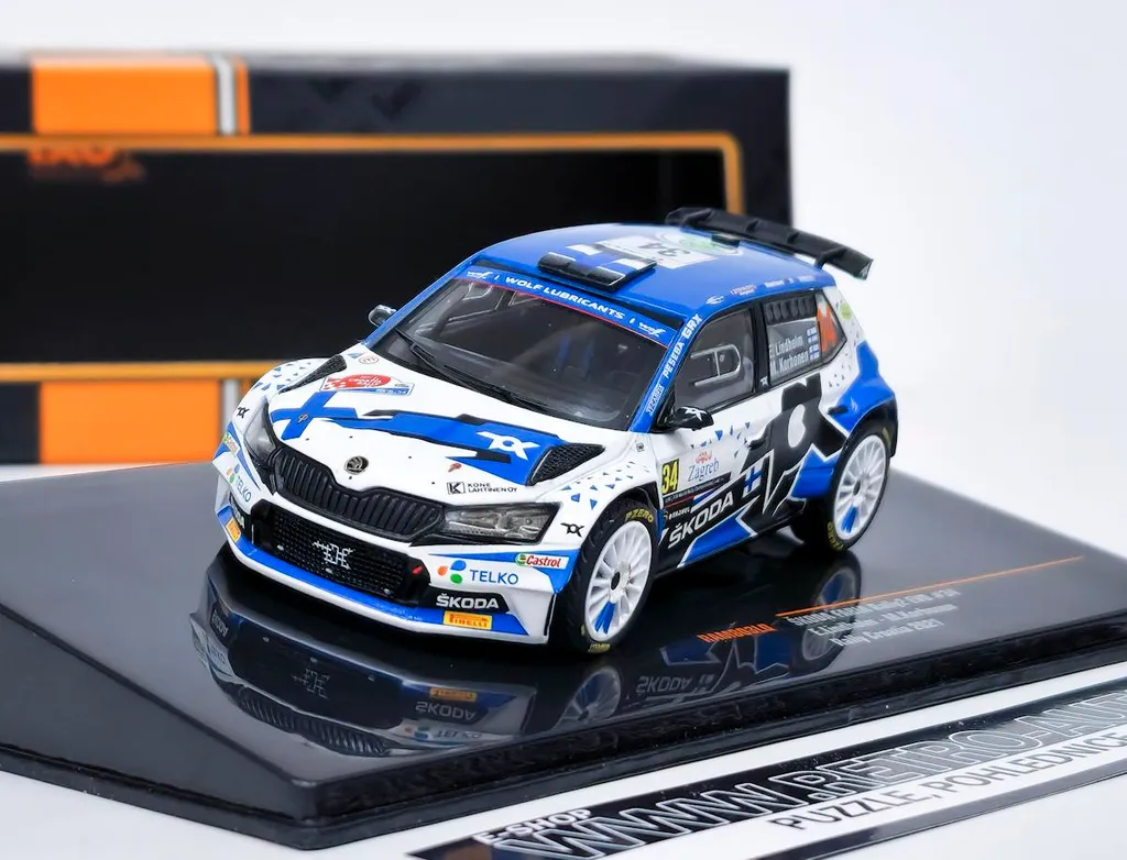 Modèle Réduit Škoda Fabia Rally 2 EVO 1:43 Idée Cadeau Sport Auto