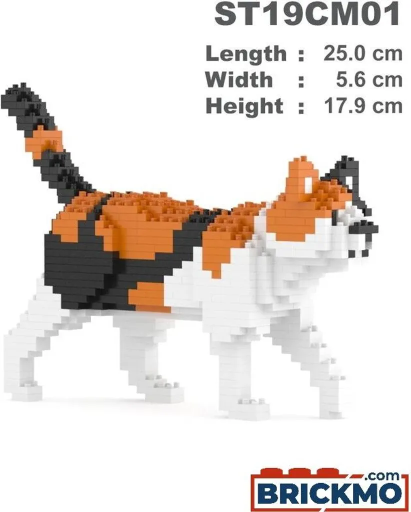 Chat Calicot JEKCA ST19CM01 - Une Sculpture Solide qui ne se Casse Pas