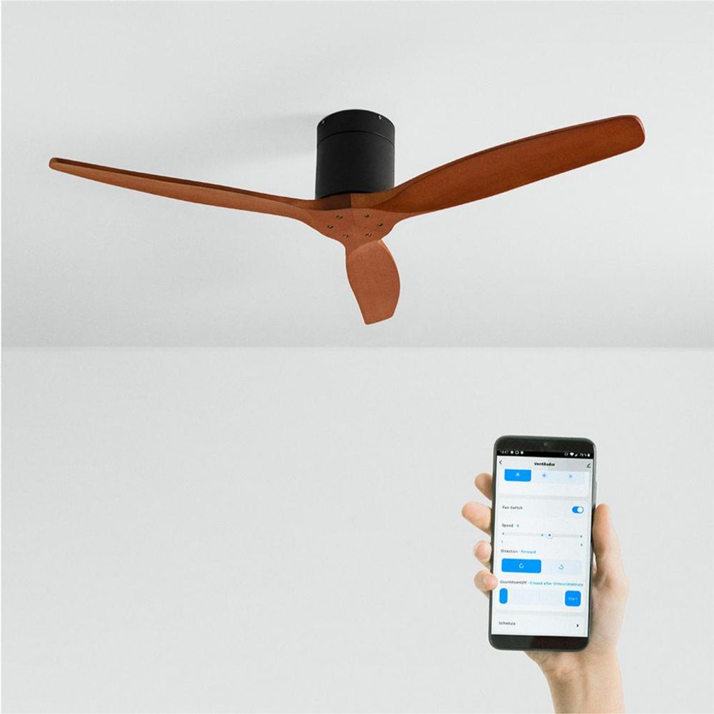 WIND CALM - Leiser Deckenventilator 40W mit technischen ABS-Blättern in verschiedenen Größen
