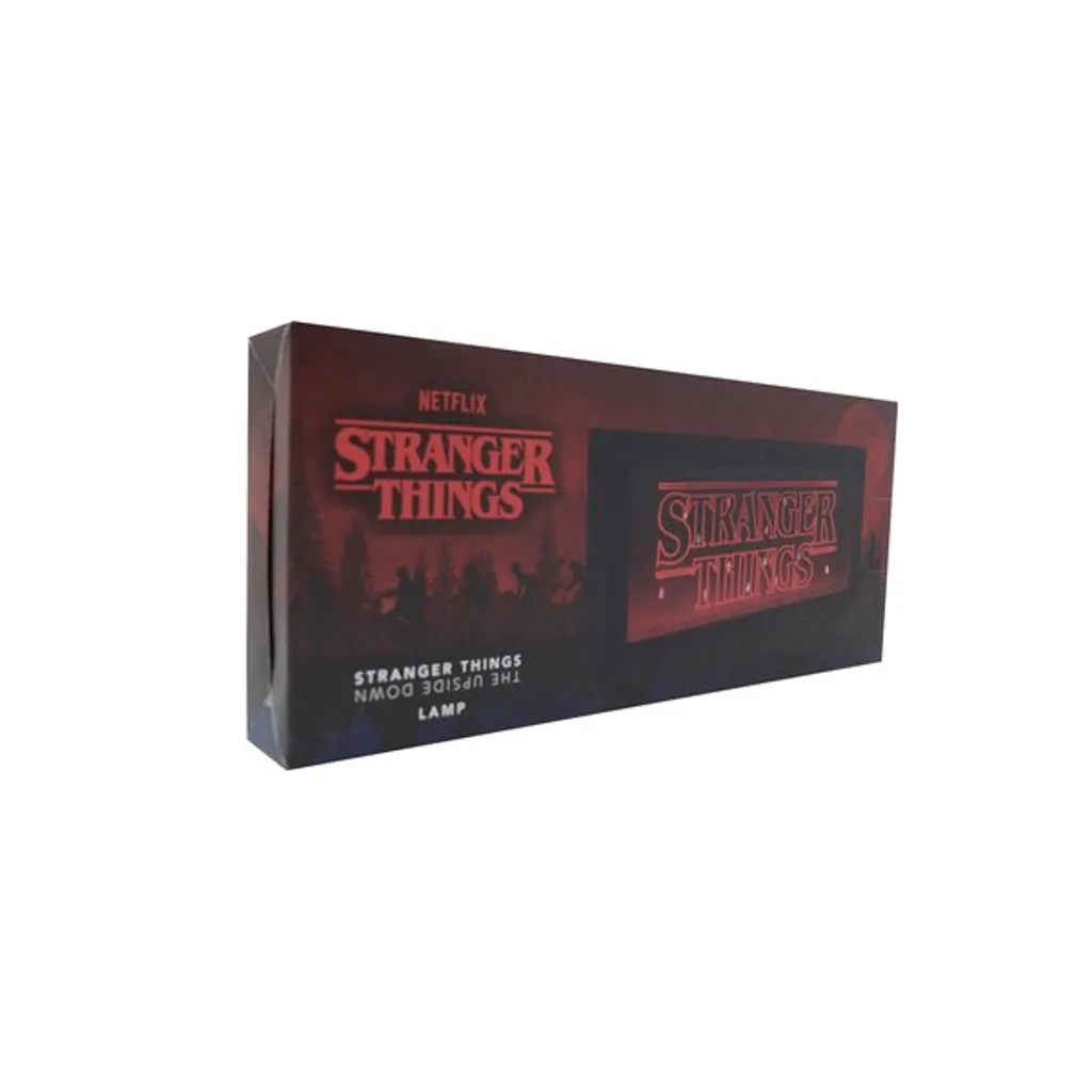 Stranger Things Lampe Logo Néon Rouge et Bleu - Veilleuse Officielle LED