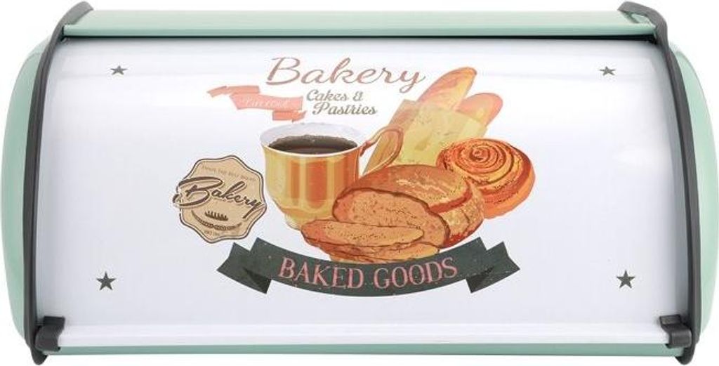 Brot- und Gebäckdose aus Metall zur Aufbewahrung in der Küche, Retro-Stil, großes Fassungsvermögen