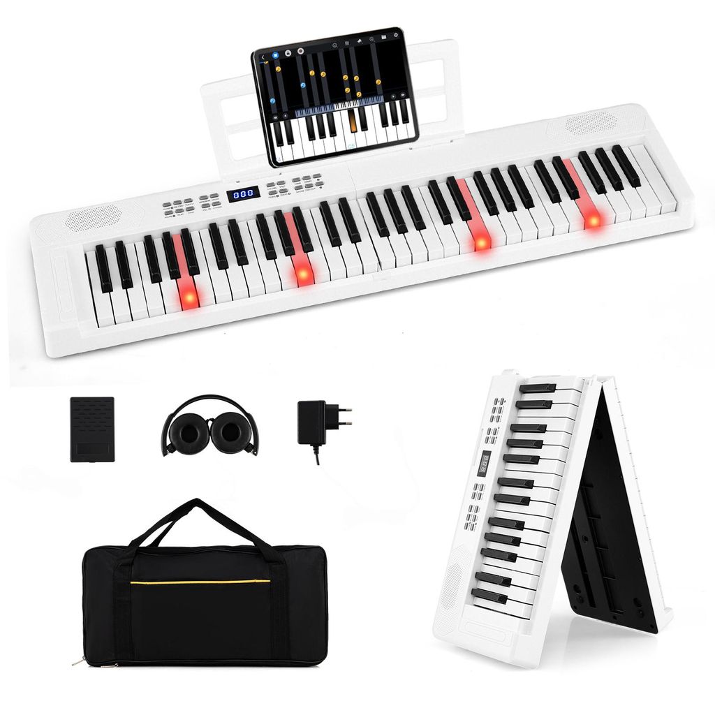 COSTWAY 61-Tasten-Digitalpiano mit Kopfhörern, Produktbild 